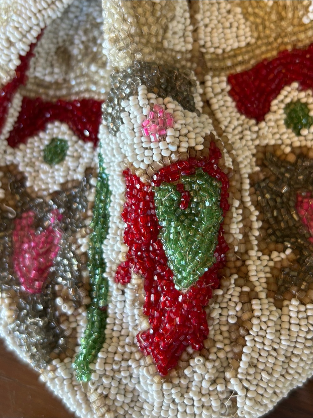 Antique Edwardian Beaded Wedding Bag - Picture 5 of 7
